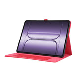 OnePlus Pad 3 Faux Leather Flip Case with Card Holder & Stand Function - Red