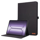 OnePlus Pad 3 Faux Leather Flip Case with Card Holder & Stand Function - Black