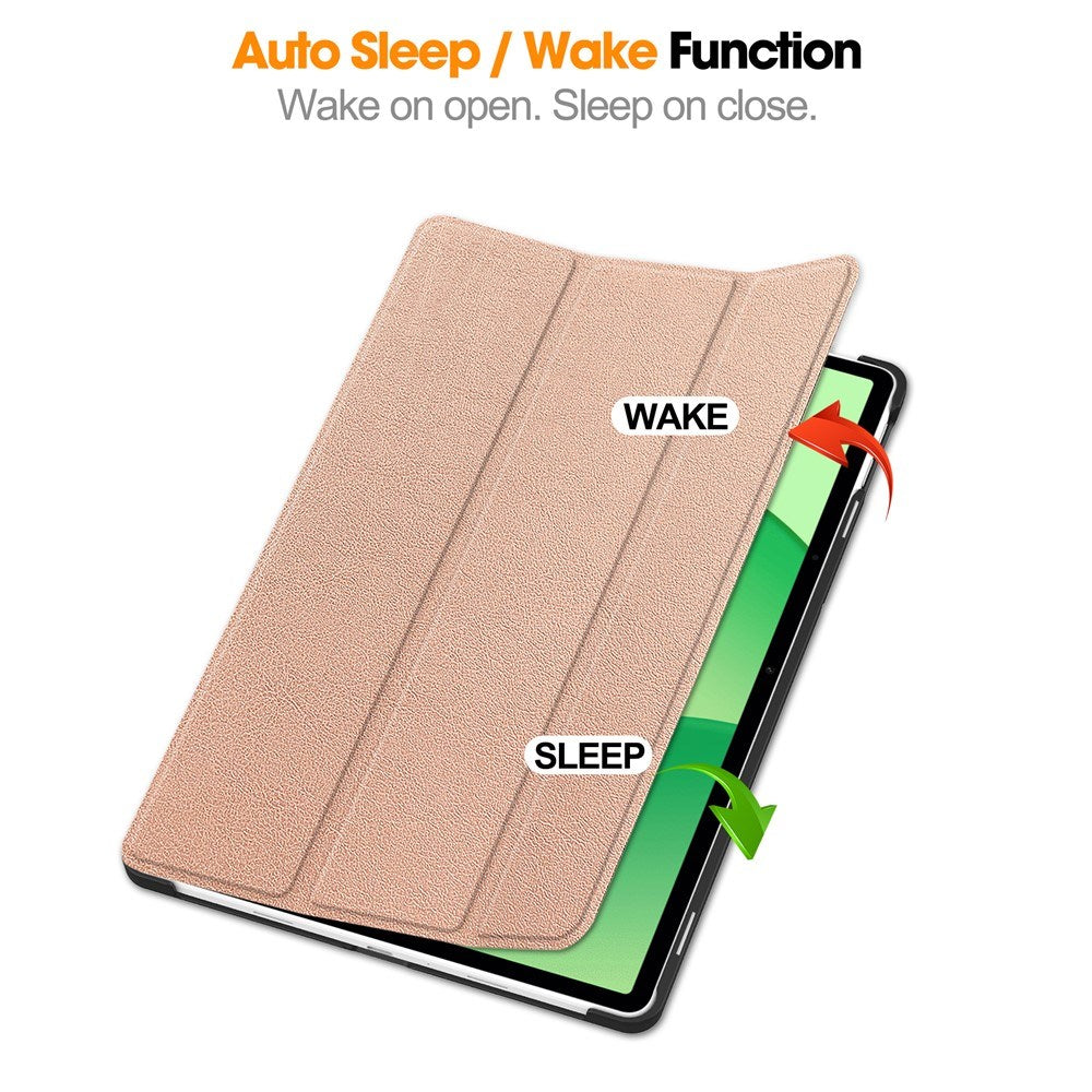 EIDERWOOD OnePlus Pad Lite Faux Leather Flip Case with Stand Function - Rose Gold