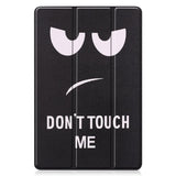 EIDERWOOD Samsung Galaxy Tab S11 / S10 Lite Faux Leather Flip Case with Motif - "Don't Touch Me"