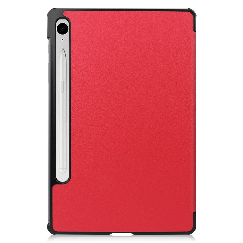 EIDERWOOD Samsung Galaxy Tab S11 / S10 Lite Tri-Fold Faux Leather Flip Case - Red