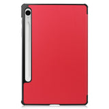 EIDERWOOD Samsung Galaxy Tab S11 / S10 Lite Tri-Fold Faux Leather Flip Case - Red