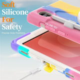 EIDERWOOD Samsung Galaxy Tab S11 Shockproof Case with 360 Degree Rotatable Kickstand & Velcro Strap - Multi