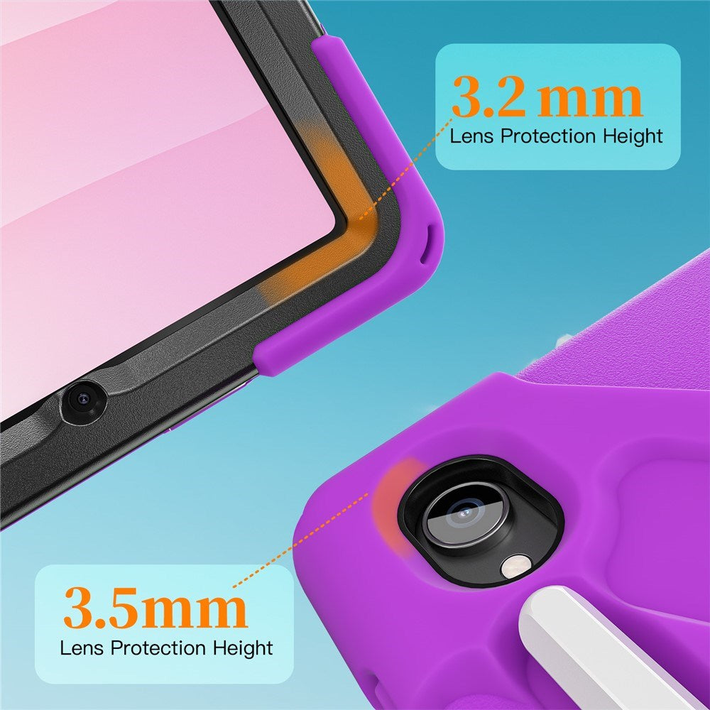 EIDERWOOD Samsung Galaxy Tab S11 Shockproof Case with 360 Degree Rotatable Kickstand & Velcro Strap - Purple