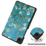 EIDERWOOD Samsung Galaxy Tab A11 Faux Leather Flip Case with Motif - Flowers