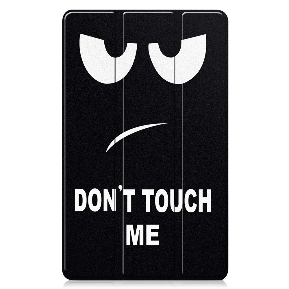 EIDERWOOD Samsung Galaxy Tab A11 Faux Leather Flip Case with Motif - "Don't Touch Me"
