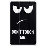 EIDERWOOD Samsung Galaxy Tab A11 Faux Leather Flip Case with Motif - "Don't Touch Me"