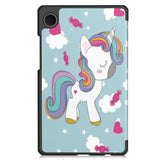 EIDERWOOD Samsung Galaxy Tab A11 Faux Leather Flip Case with Motif - Unicorn