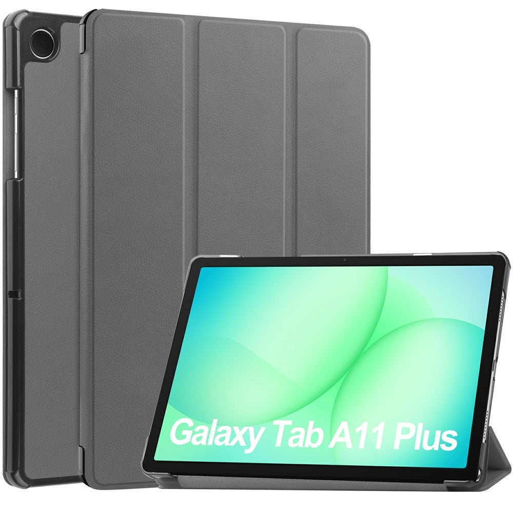 Samsung Galaxy Tab A11+ (Plus) EIDERWOOD Faux Leather Case with Stand - Grey