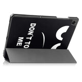 Samsung Galaxy Tab A11+ (Plus) EIDERWOOD Faux Leather Flip Case with Motif - "Don't Touch Me"