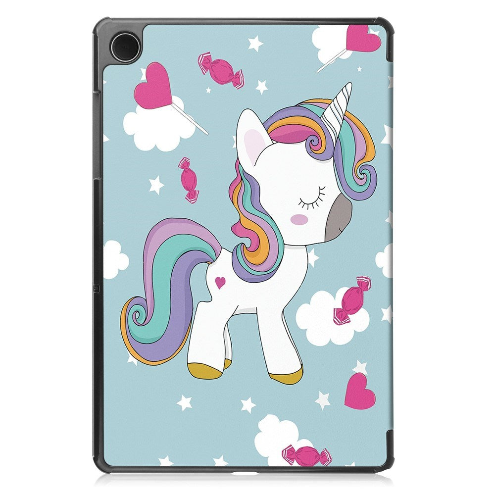 Samsung Galaxy Tab A11+ (Plus) EIDERWOOD Faux Leather Flip Case with Motif - Unicorn