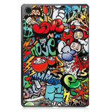 Samsung Galaxy Tab A11+ (Plus) EIDERWOOD Faux Leather Flip Case with Motif - Graffiti