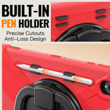 Samsung Galaxy Tab S12 Ultra / S11 Ultra EIDERWOOD Tough Case w. Kickstand - Red / Black