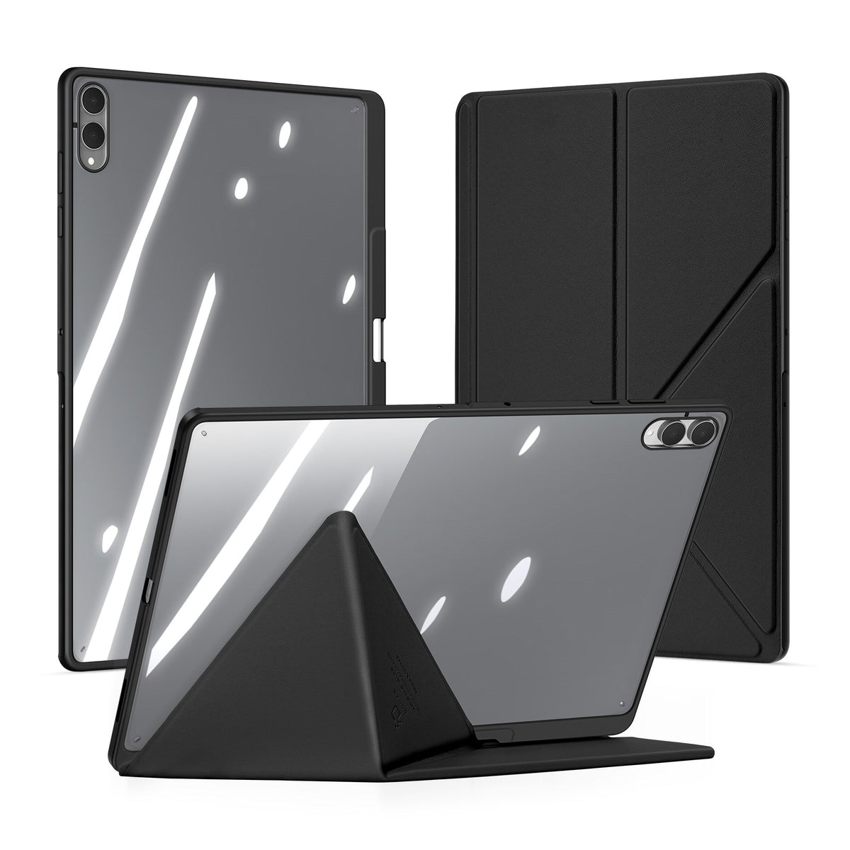 Samsung Galaxy Tab S12 Ultra / S11 Ultra DUX DUCIS Origami Hybrid Faux Leather Flip Case - Black