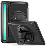 Samsung Galaxy Tab A11+ (Plus) EIDERWOOD Shockproof Case with 360 Degree Rotatable Kickstand - Black