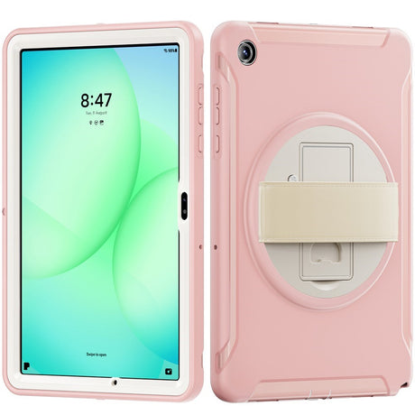 Samsung Galaxy Tab A11+ (Plus) EIDERWOOD Shockproof Case with 360 Degree Rotatable Kickstand - Pink