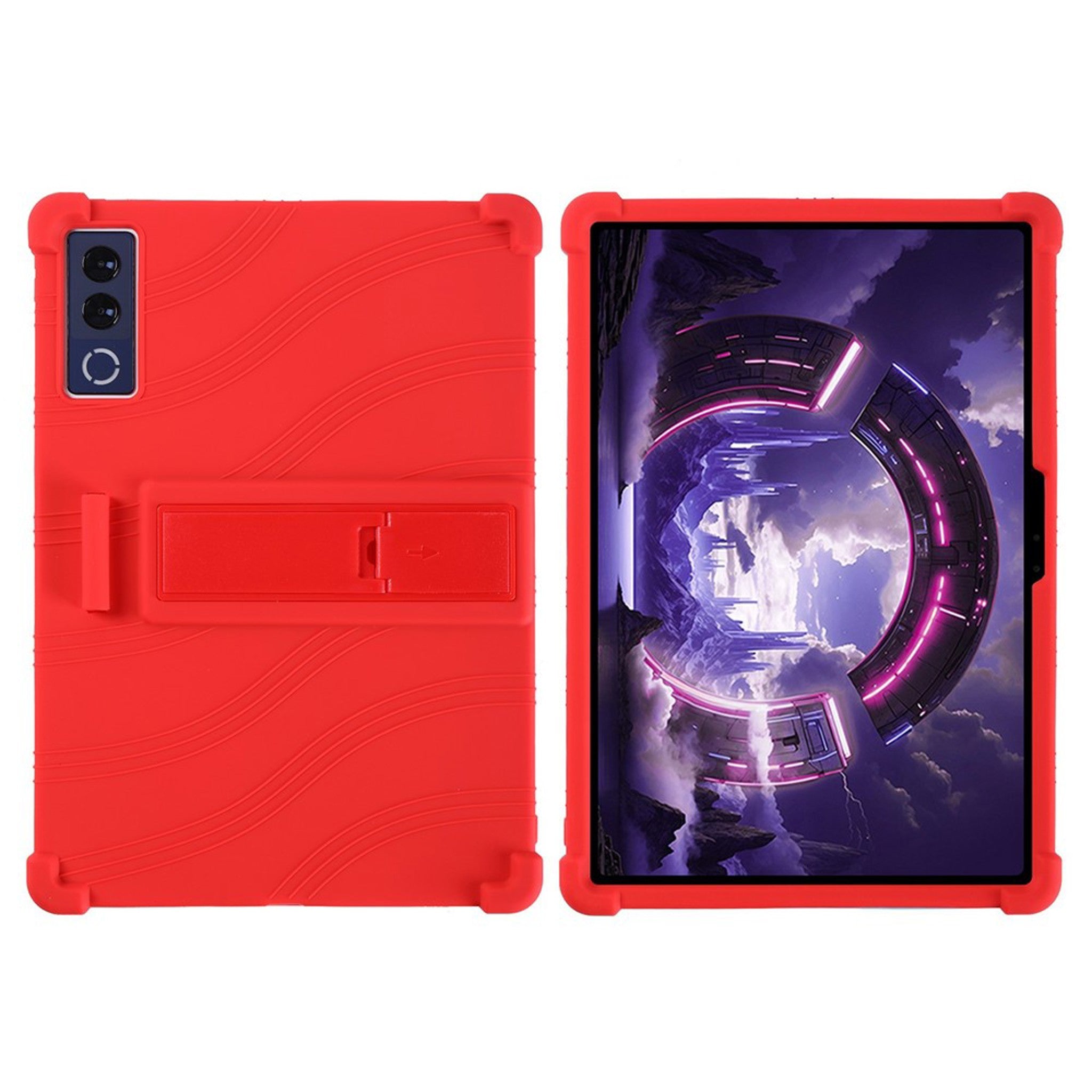 Lenovo Yoga Tab Plus Gen 2 13" EIDERWOOD Rugged Silicone Case with Adjustable Kickstand & Shock-Absorbing Corners - Red