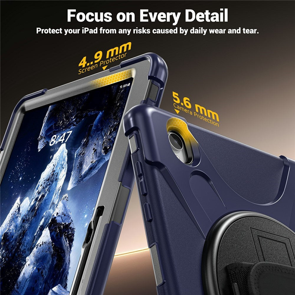 Samsung Galaxy Tab S12+ (Plus) EIDERWOOD Hybrid Rugged Case w. Kickstand - Dark Blue
