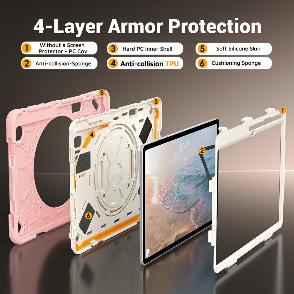 Samsung Galaxy Tab S12+ (Plus) EIDERWOOD Hybrid Rugged Case w. Kickstand - Pink