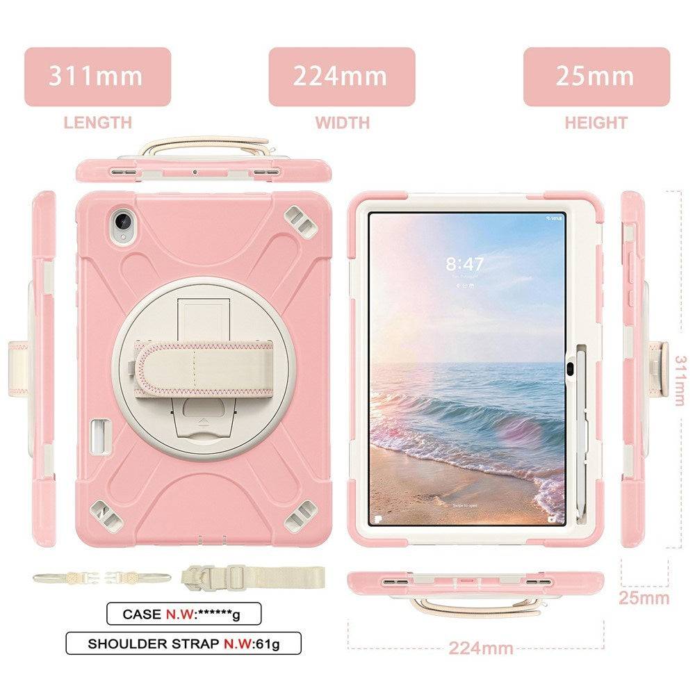 Samsung Galaxy Tab S12+ (Plus) EIDERWOOD Hybrid Rugged Case w. Kickstand - Pink