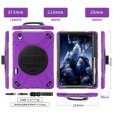 Samsung Galaxy Tab S12+ (Plus) EIDERWOOD Hybrid Rugged Case w. Kickstand - Purple