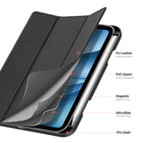 iPad Mini (2026) 8th Gen. DUX DUCIS DOMO Tri-Fold Faux Leather Flip Case - Black