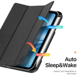 iPad Mini (2026) 8th Gen. DUX DUCIS DOMO Tri-Fold Faux Leather Flip Case - Black