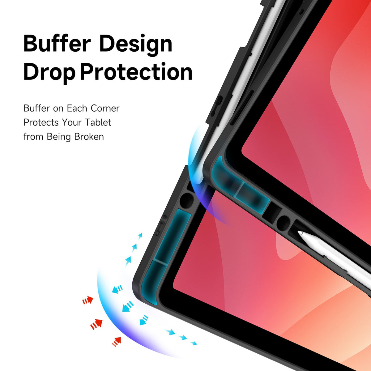 Samsung Galaxy Tab S12+ (Plus) DUX DUCISOrigami Hybrid Faux Leather Flip Case - Black