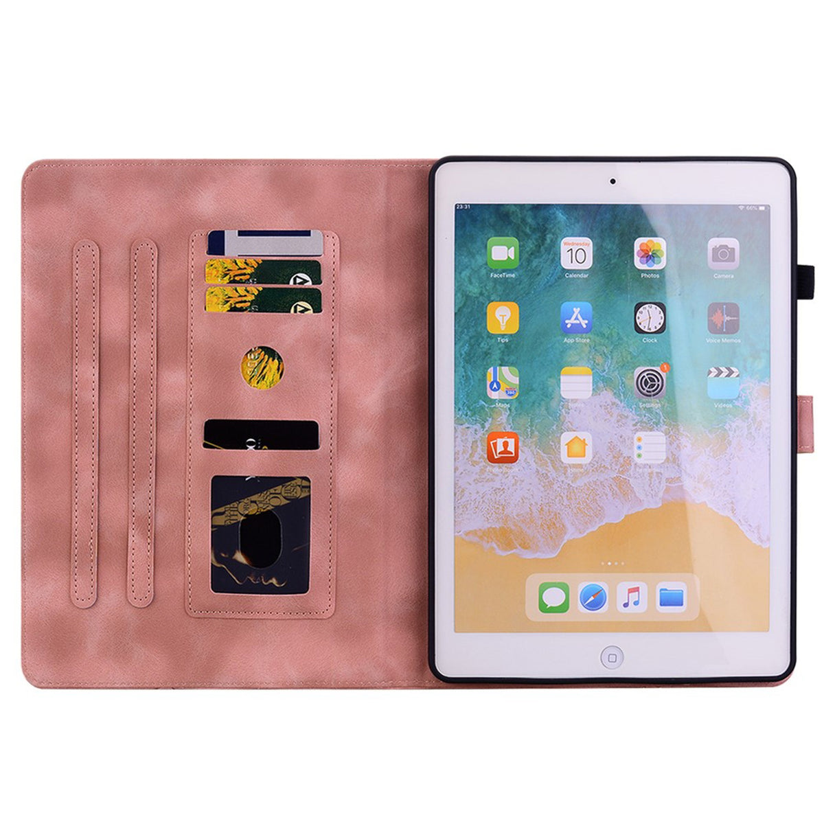 iPad Mini (2026) 8th Gen. EIDERWOOD Floral Textured Faux Leather Flip Case - Pink