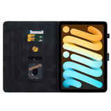 iPad Mini (2026) 8th Gen. EIDERWOOD Floral Textured Faux Leather Flip Case - Black
