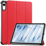 iPad Mini (2026) 8th Gen. EIDERWOOD Faux Leather Tri-Fold Flip Case with Stand Function - Red