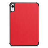 iPad Mini (2026) 8th Gen. EIDERWOOD Faux Leather Tri-Fold Flip Case with Stand Function - Red