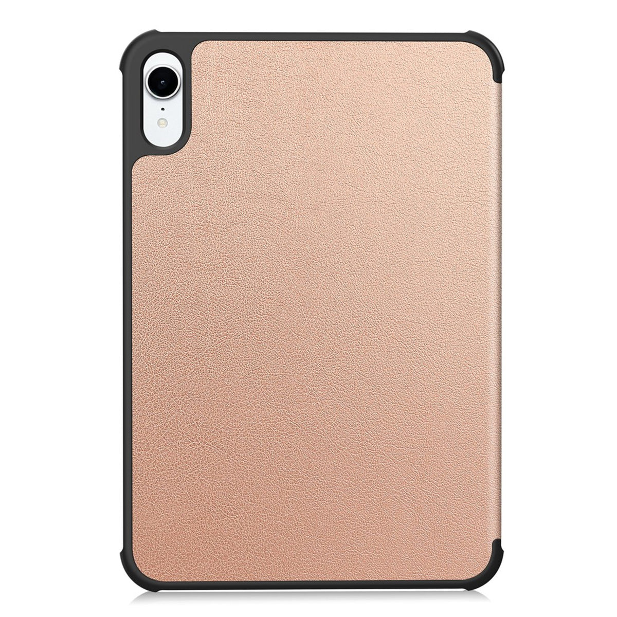 iPad Mini (2026) 8th Gen. EIDERWOOD Faux Leather Tri-Fold Flip Case with Stand Function - Rose Gold