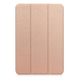 iPad Mini (2026) 8th Gen. EIDERWOOD Faux Leather Tri-Fold Flip Case with Stand Function - Rose Gold