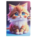 iPad Mini (2026) 8th Gen. EIDERWOOD Faux Leather Flip Case with Card Holder - Cat