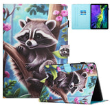 iPad Mini (2026) 8th Gen. EIDERWOOD Faux Leather Flip Case with Card Holder - Raccoon
