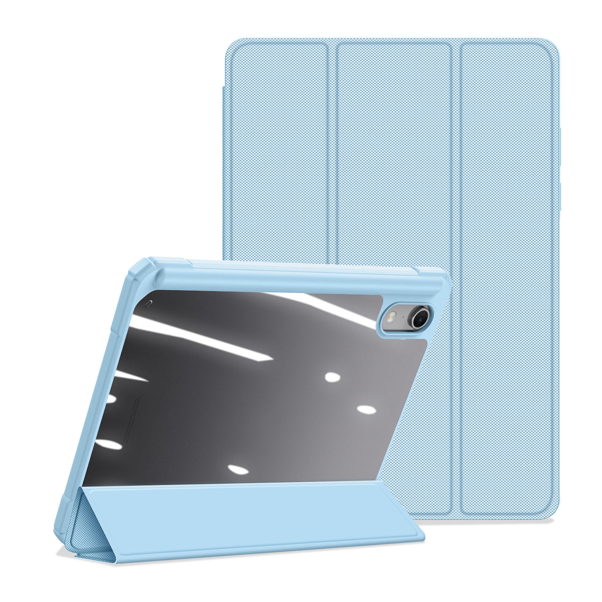 iPad Mini (2026) 8th Gen. DUX DUCIS TOBY Tri-Fold Faux Leather Flip Case with Stand - Blue