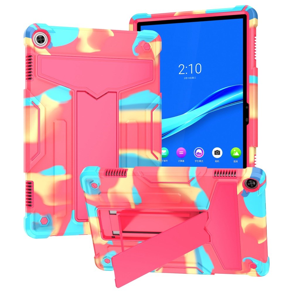 Lenovo Tab M10 (3. Gen) 10.1" (TB-328F/TB-328X) Tough Case w. Kickstand - Pink / Turquoise