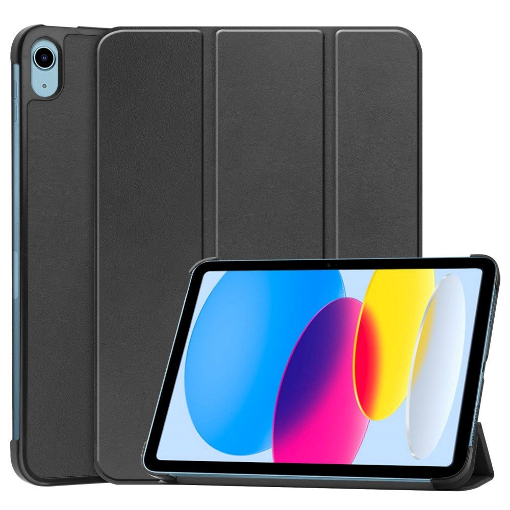 Apple iPad 10.9" (2022) PU Leather Flip Case w. Stand - Black