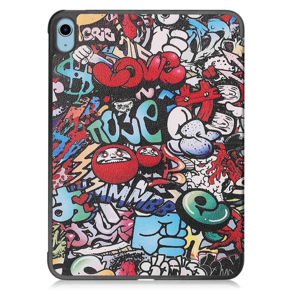 iPad 10.9" (2022) Leather Tri-fold Case - Graffiti