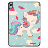 iPad 10.9" (2022) Leather Tri-fold Case - Unicorn