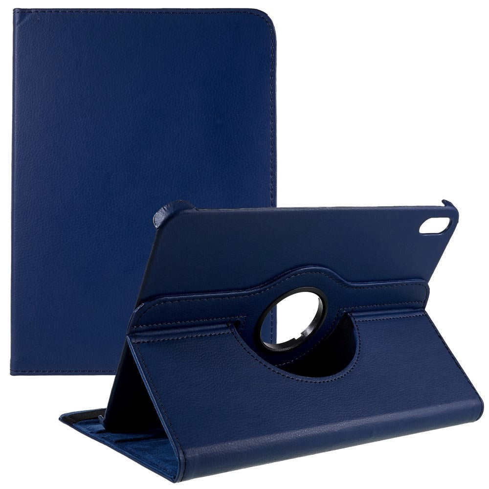 EIDERWOOD iPad 10.9" (2024/2022) Classic Leather Case w. 360⁰ Standing Function - Blue