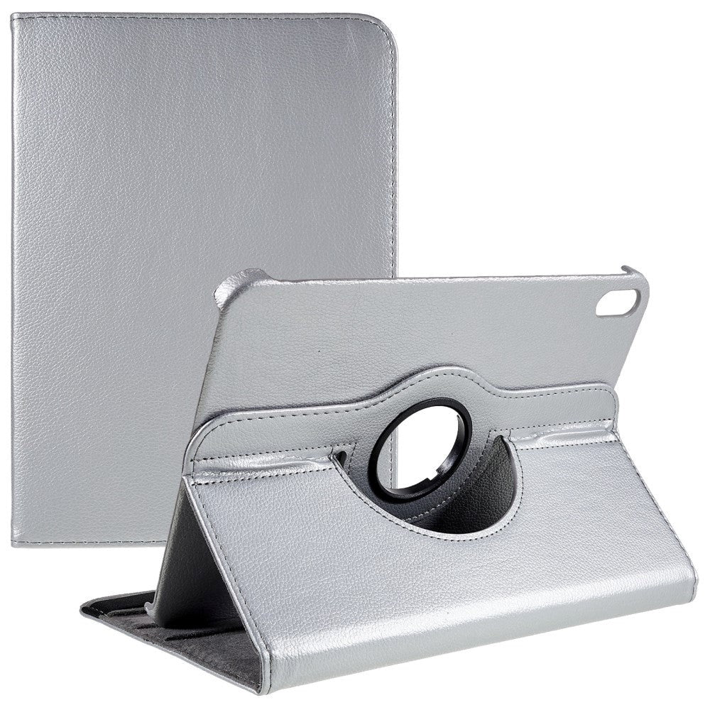 EIDERWOOD iPad 10.9" (2024/2022) Classic Leather Case w. 360⁰ Standing Function - Silver