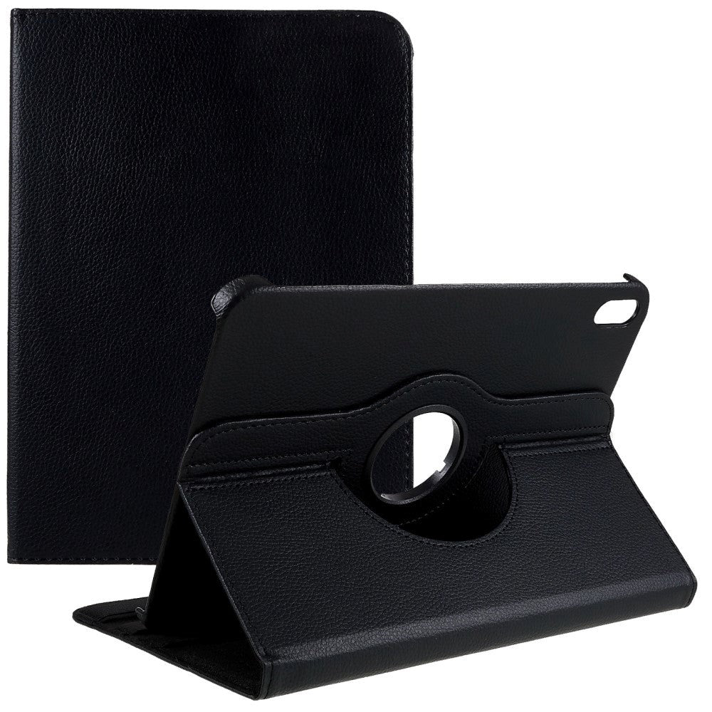 EIDERWOOD iPad 10.9" (2024/2022) Classic Leather Case w. 360⁰ Standing Function - Black