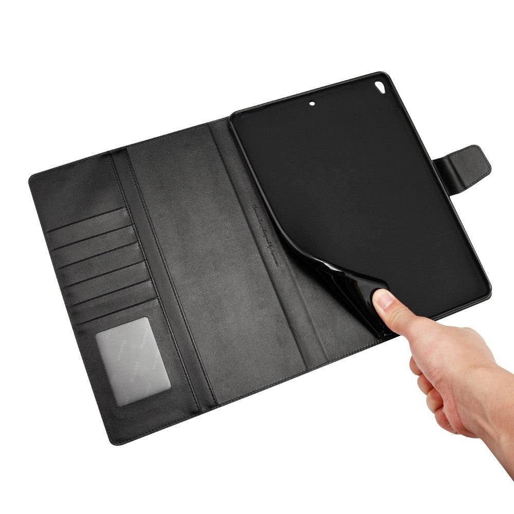 iPad 10.2" (2021 / 2020 / 2019) / Air (2019) / Pro 10.5" Faux Leather Flip Case w. Card Holder & Kickstand - Black