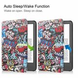 Amazon Kindle 11th Generation (2022) PU Leather Flip Case w. Seelp/ Wake-up Function - Graffiti