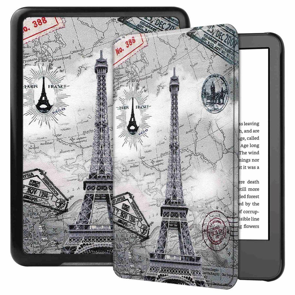 Amazon Kindle 11th Generation (2022) PU Leather Flip Case w. Seelp/ Wake-up Function - the Eiffel Tower