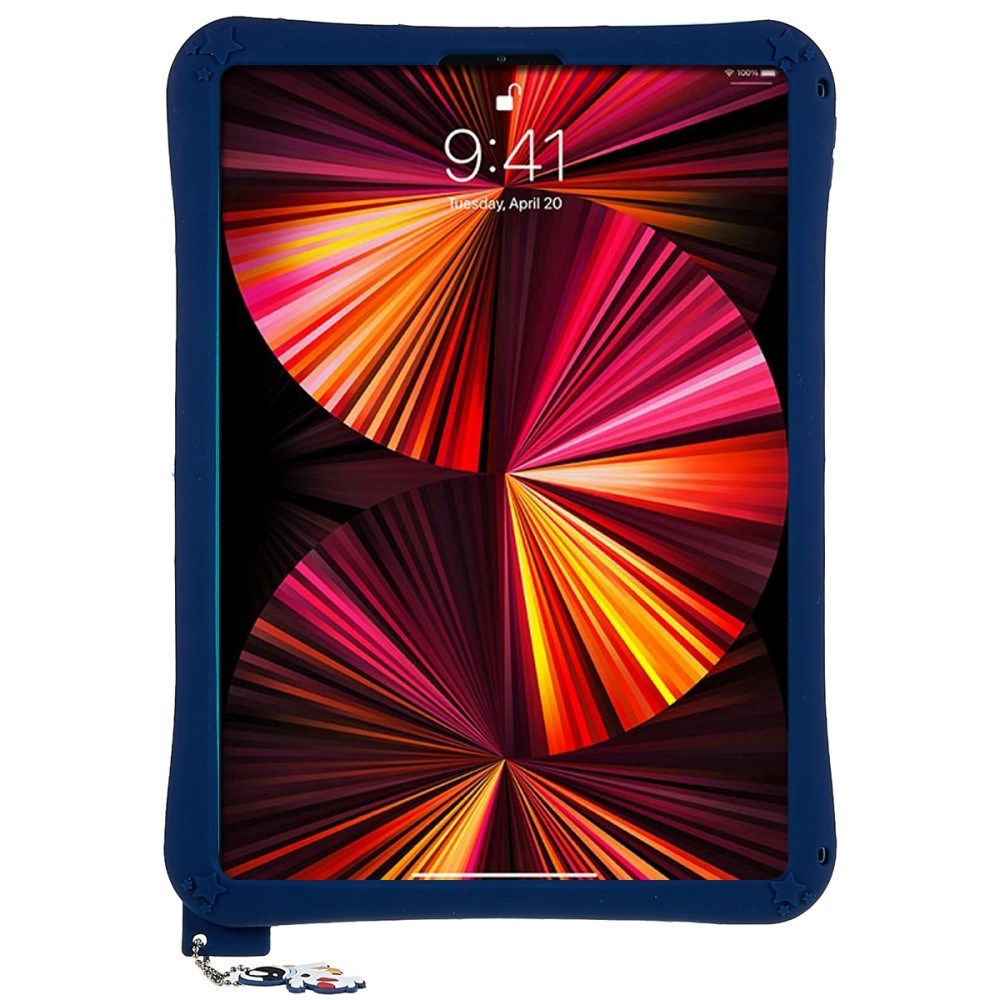 iPad Air (2022 / 2020) / Pro 11 (2022 / 2021 / 2020 / 2018) Kids Case w. Stand & Cartoon - Dark Blue