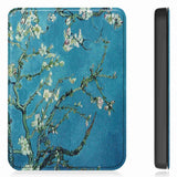 Kobo Clara 2E PU Leather Flip Case w. Seelp/ Wake-up Function - Flower Branches