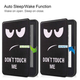 Kobo Clara 2E PU Leather Flip Case w. Seelp/ Wake-up Function - "Don't Touch Me"